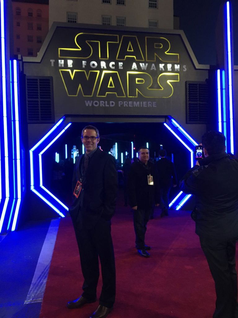 TJ Falls at Star Wars: The Force Awakens Premiere