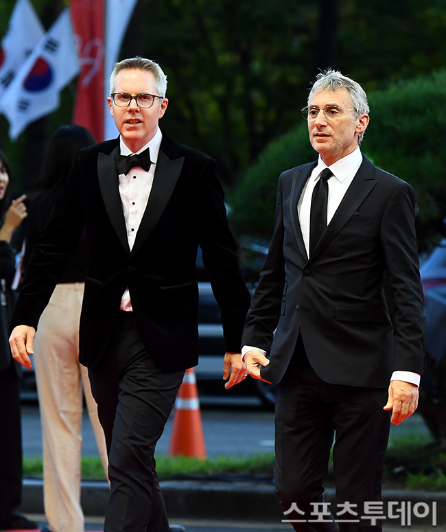 TJ Falls arriving for the Red Carpet event at the Busan International Film Festival 2024