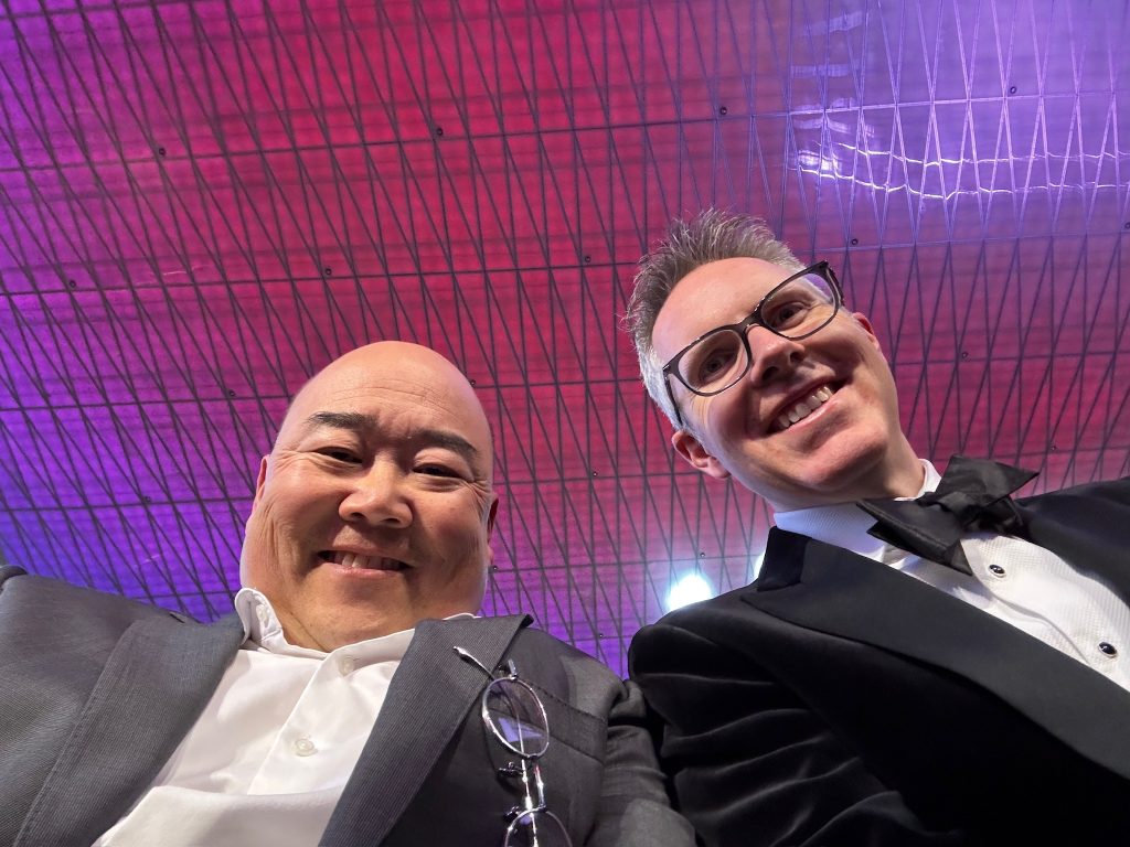 TJ Falls (VP, Visual Effects) and Stephen Oh (CEO, XM2) at the Busan International Film Festival 2024